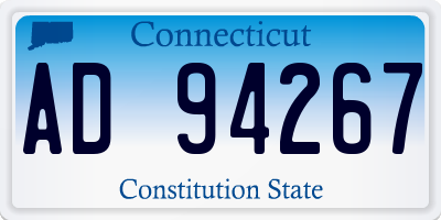CT license plate AD94267