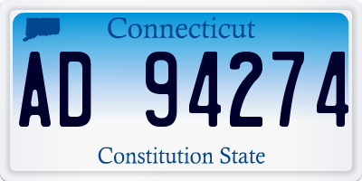 CT license plate AD94274