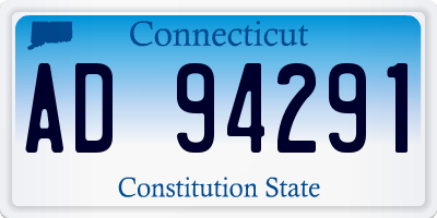 CT license plate AD94291