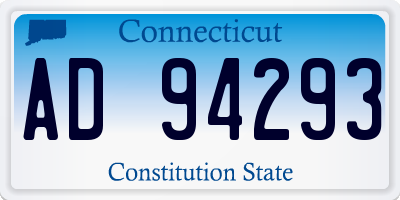 CT license plate AD94293