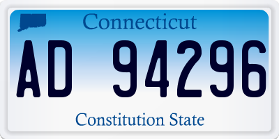 CT license plate AD94296