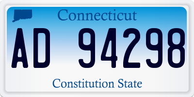 CT license plate AD94298