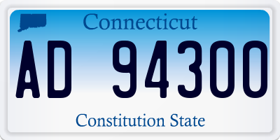 CT license plate AD94300