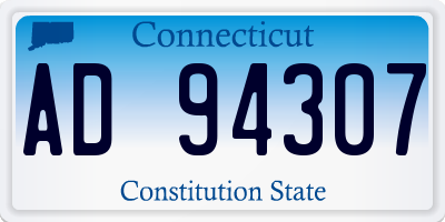 CT license plate AD94307