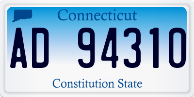 CT license plate AD94310