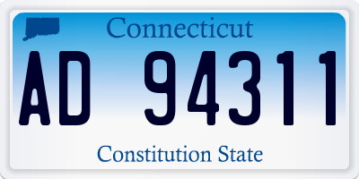 CT license plate AD94311