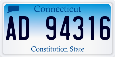 CT license plate AD94316