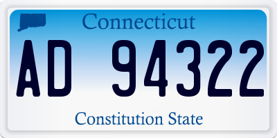 CT license plate AD94322