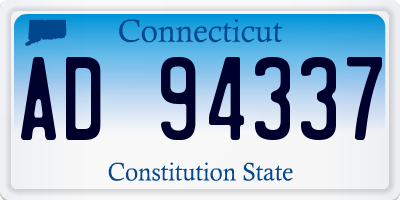 CT license plate AD94337