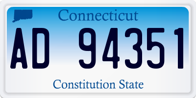 CT license plate AD94351