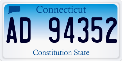 CT license plate AD94352