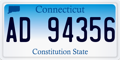 CT license plate AD94356