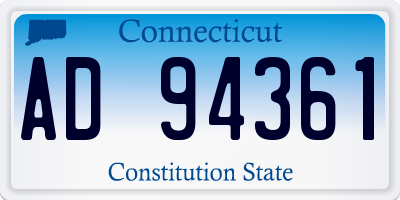 CT license plate AD94361