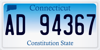 CT license plate AD94367