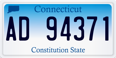 CT license plate AD94371