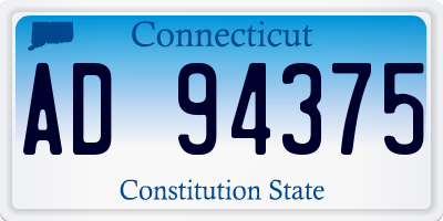 CT license plate AD94375