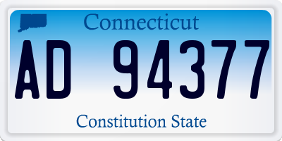 CT license plate AD94377