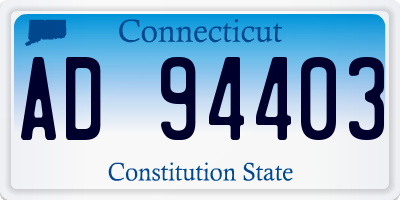 CT license plate AD94403