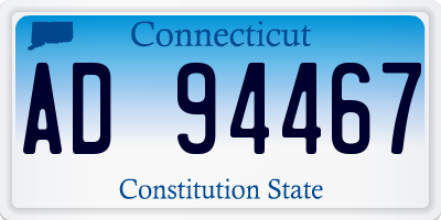 CT license plate AD94467