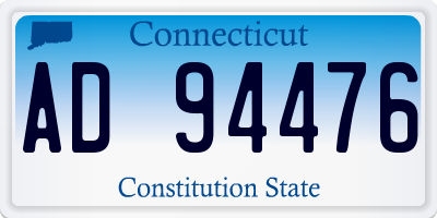 CT license plate AD94476