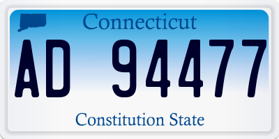 CT license plate AD94477