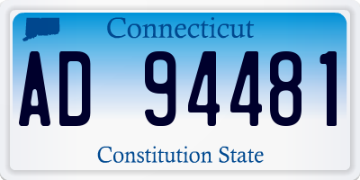 CT license plate AD94481