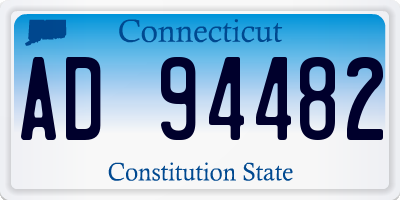 CT license plate AD94482