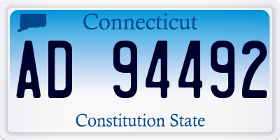 CT license plate AD94492