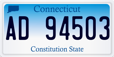 CT license plate AD94503