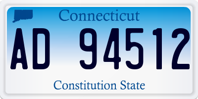 CT license plate AD94512
