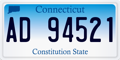 CT license plate AD94521