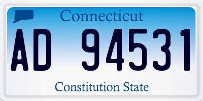 CT license plate AD94531