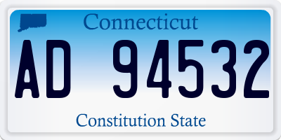 CT license plate AD94532