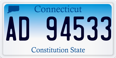 CT license plate AD94533