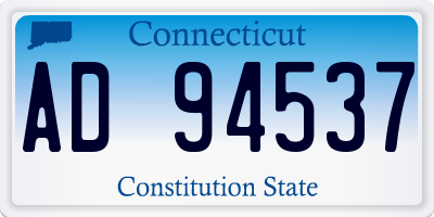 CT license plate AD94537