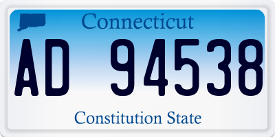 CT license plate AD94538