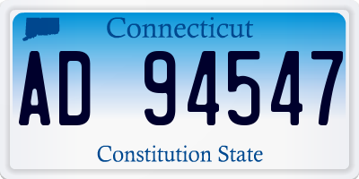 CT license plate AD94547