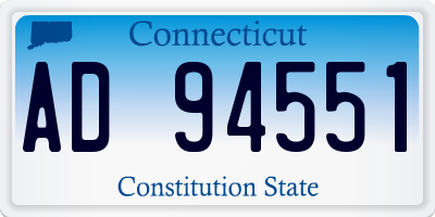 CT license plate AD94551