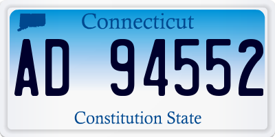 CT license plate AD94552