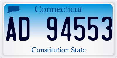 CT license plate AD94553