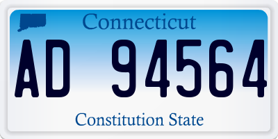 CT license plate AD94564