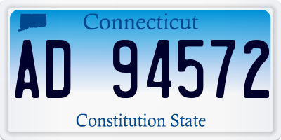CT license plate AD94572