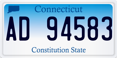 CT license plate AD94583