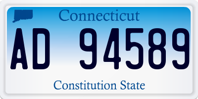 CT license plate AD94589