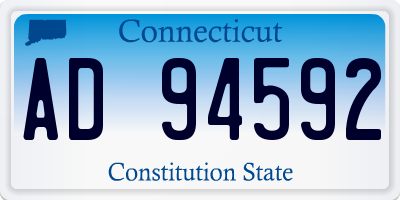 CT license plate AD94592