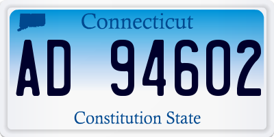 CT license plate AD94602