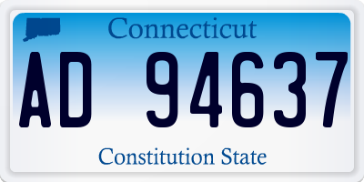 CT license plate AD94637