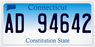 CT license plate AD94642