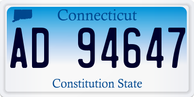 CT license plate AD94647