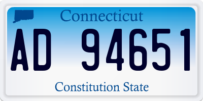 CT license plate AD94651